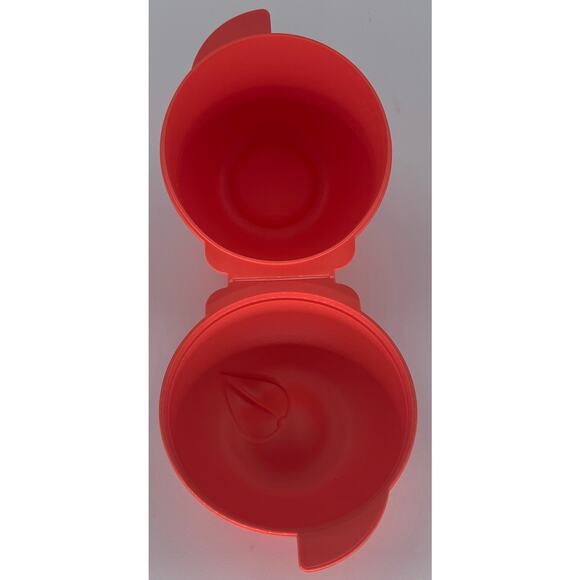 Tupperware Apple Container Shaped Red Treat Snack With Hinged Lid Forget Me Not - Picture 6 of 6